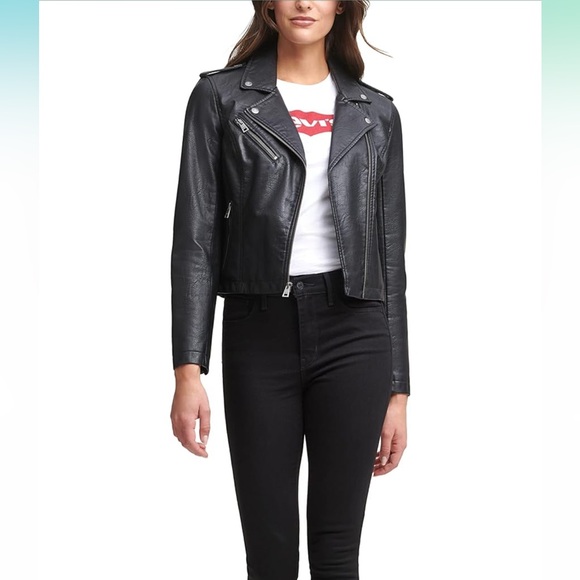 Levi's Women's The Classic Faux Leather Moto Jacket - Picture 4 of 11